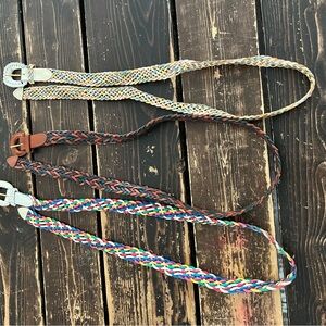 Vintage braided colorful belts size x-lg